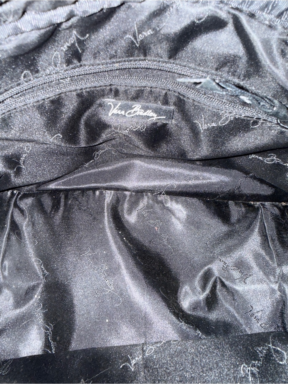 Vera Bradley Black Tweed Plaid Shoulder Bag with Chain Handles - Picture 6 of 6